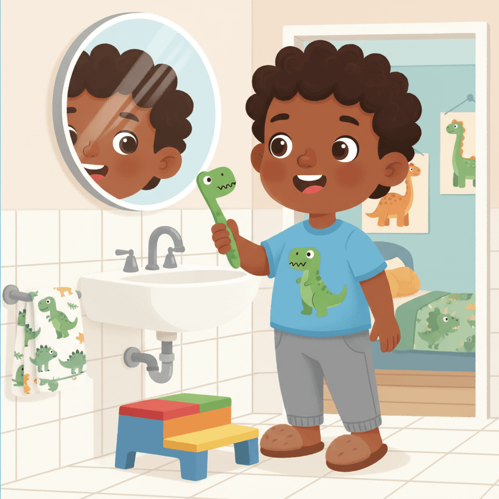 Marcus Brushes His Teeth