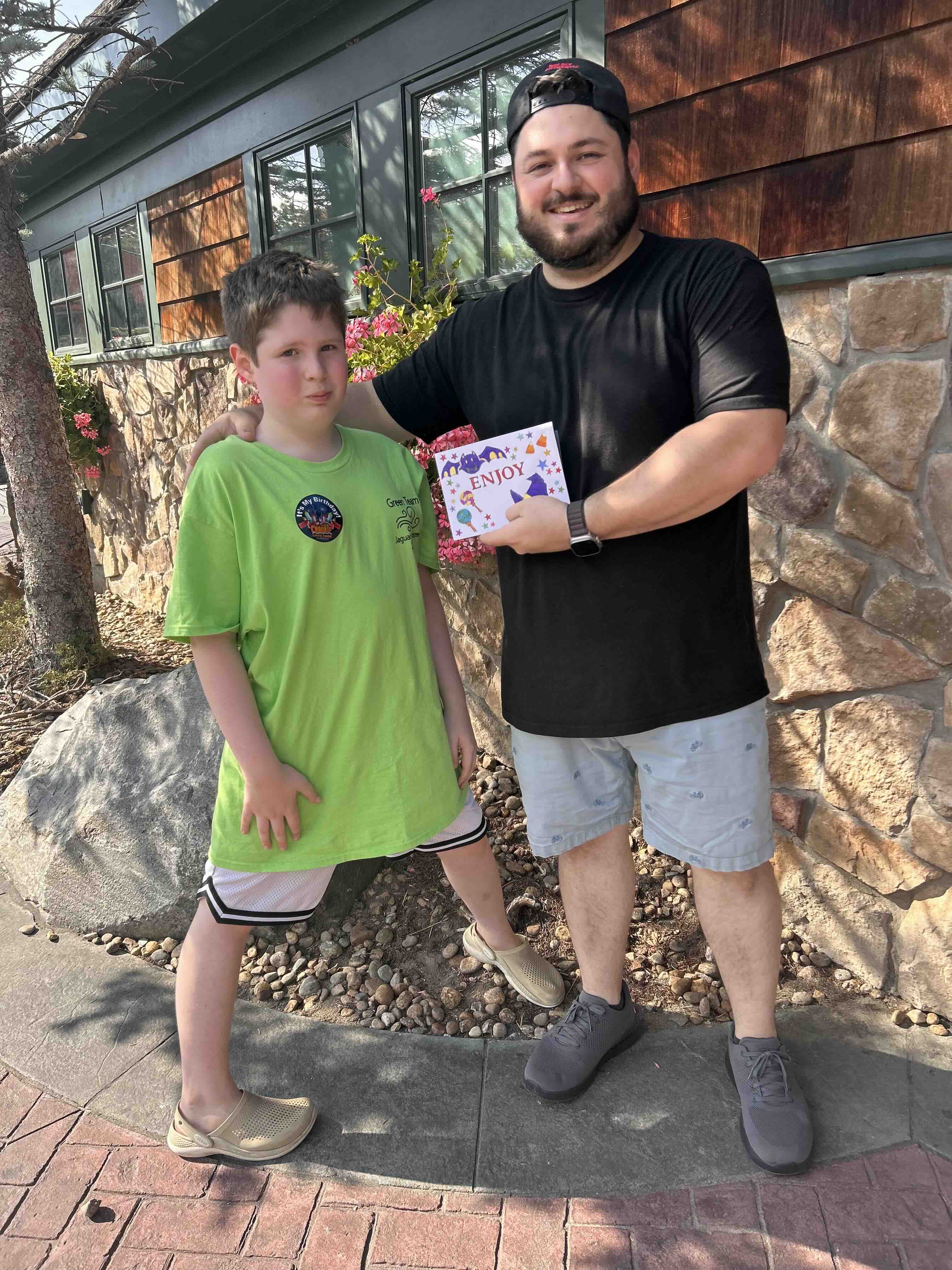 Adam with his son Hunter, the inspiration behind GrowTale